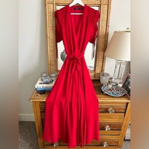 Polo Ralph Lauren red wrap dress
